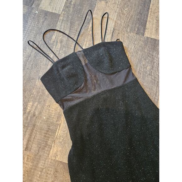 Blondie nites jaslene black formal sparkle maxi junior 11 womens medium y2k - Picture 10 of 10